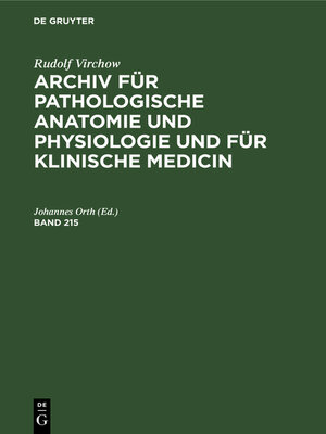 cover image of Archiv für pathologische Anatomie und Physiologie und für klinische Medicin, Band 215